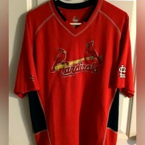 Men’s St Louis Cardinals MLB Baseball Warmup Jersey Short Sleeve Practice Shirt